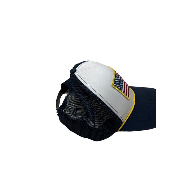 Vintage USA Flag Snapback Hat Baseball Cap - Picture 4 of 6